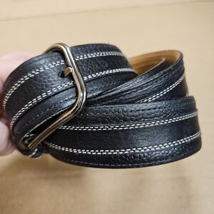 Melzan Made In Spain Size 44 Leather Black Luxury Belt